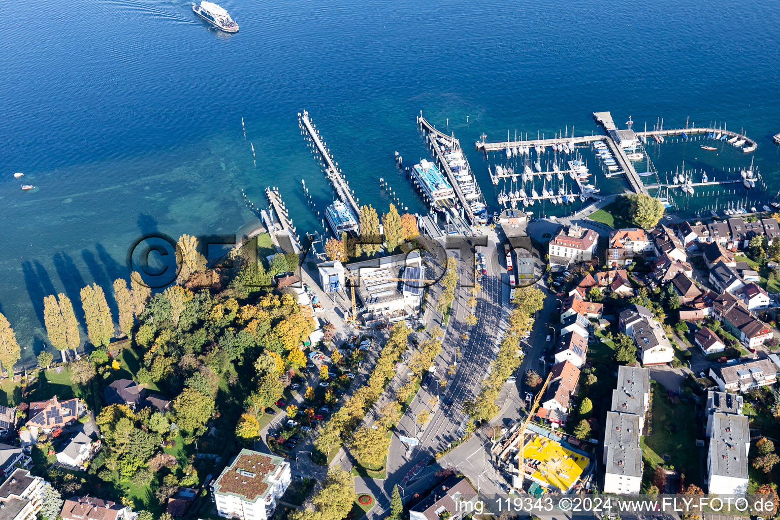 Ferry terminal Konstanz-Meersburg in the district Staad in Konstanz in the state Baden-Wurttemberg, Germany