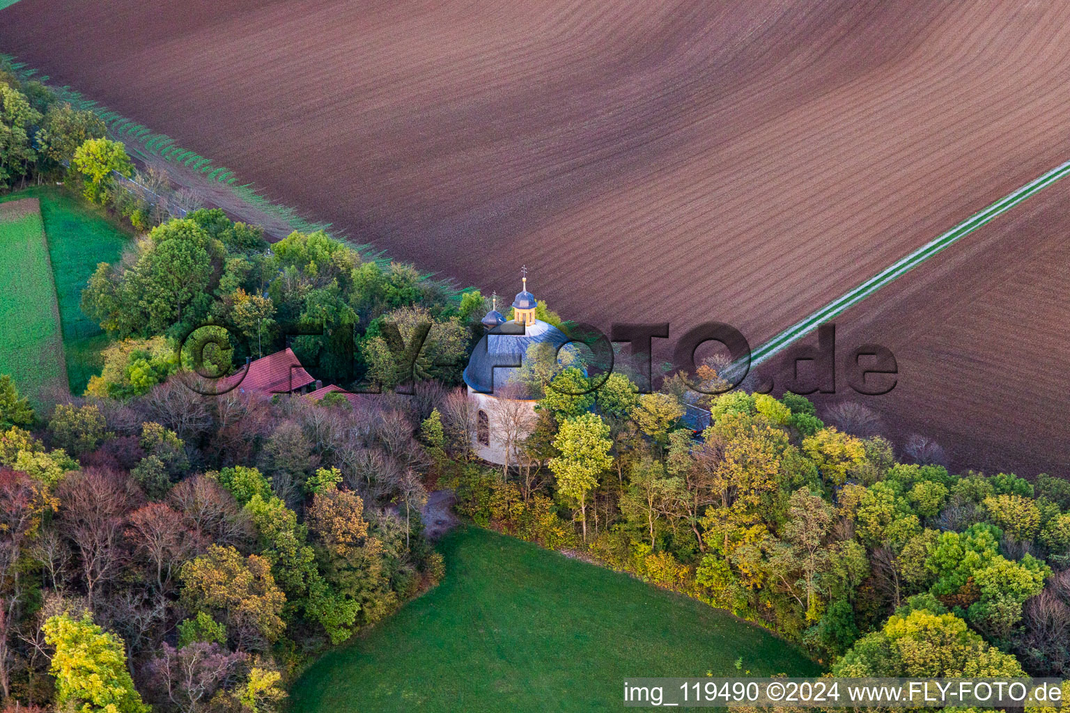 Church building Holy-Cross-Chapel in Volkach in the state Bavaria