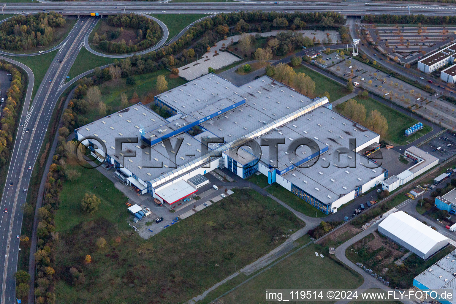 Schweinfurt in the state Bavaria, Germany viewn from the air