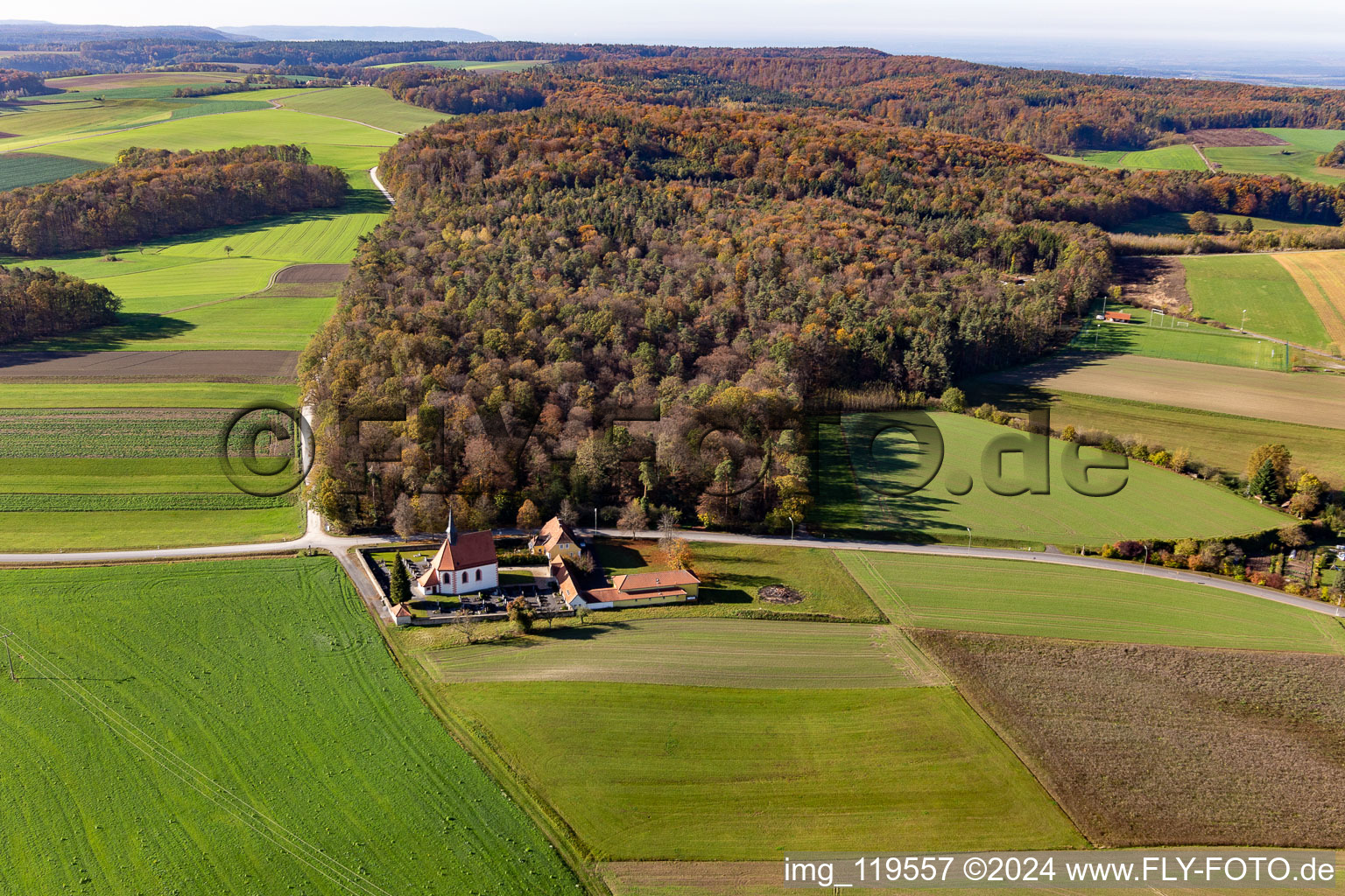 Churches building the chapel St. Rochus in Ebrach in the state Bavaria, Germany