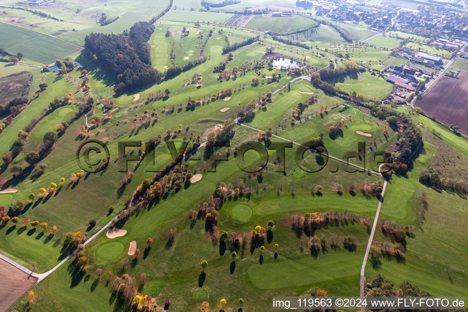 Steigerwald Golf Club in Geiselwind in the state Bavaria, Germany out of the air