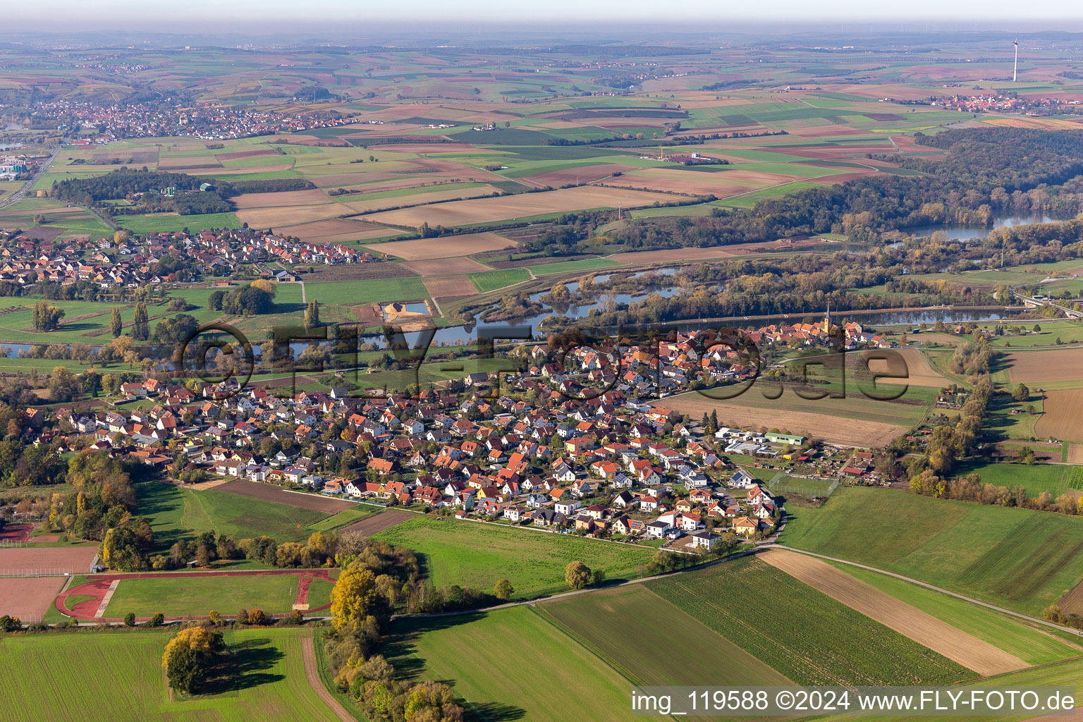 District Münsterschwarzach in Schwarzach am Main in the state Bavaria, Germany