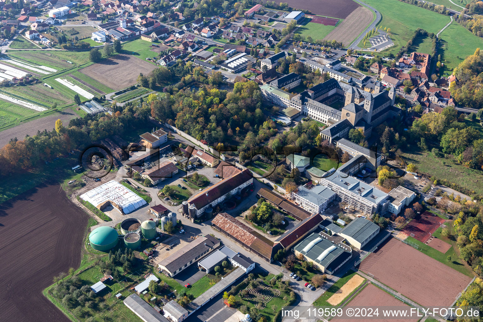 Münsterschwarzach Abbey in the district Stadtschwarzach in Schwarzach am Main in the state Bavaria, Germany