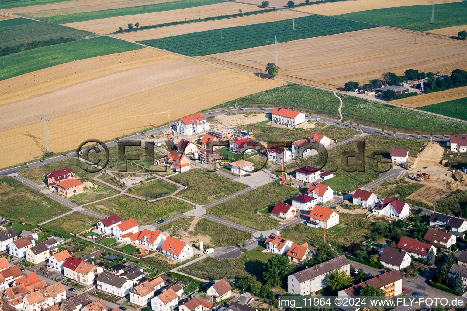 Kandel in the state Rhineland-Palatinate, Germany from the drone perspective