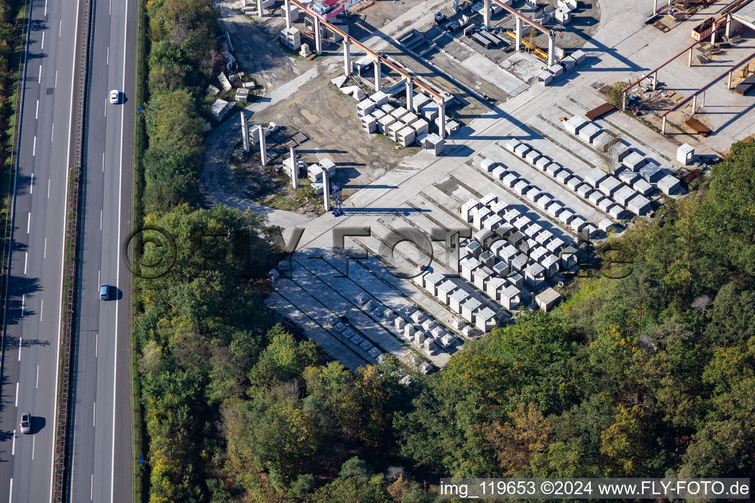 Kleihues concrete parts in Sennfeld in the state Bavaria, Germany