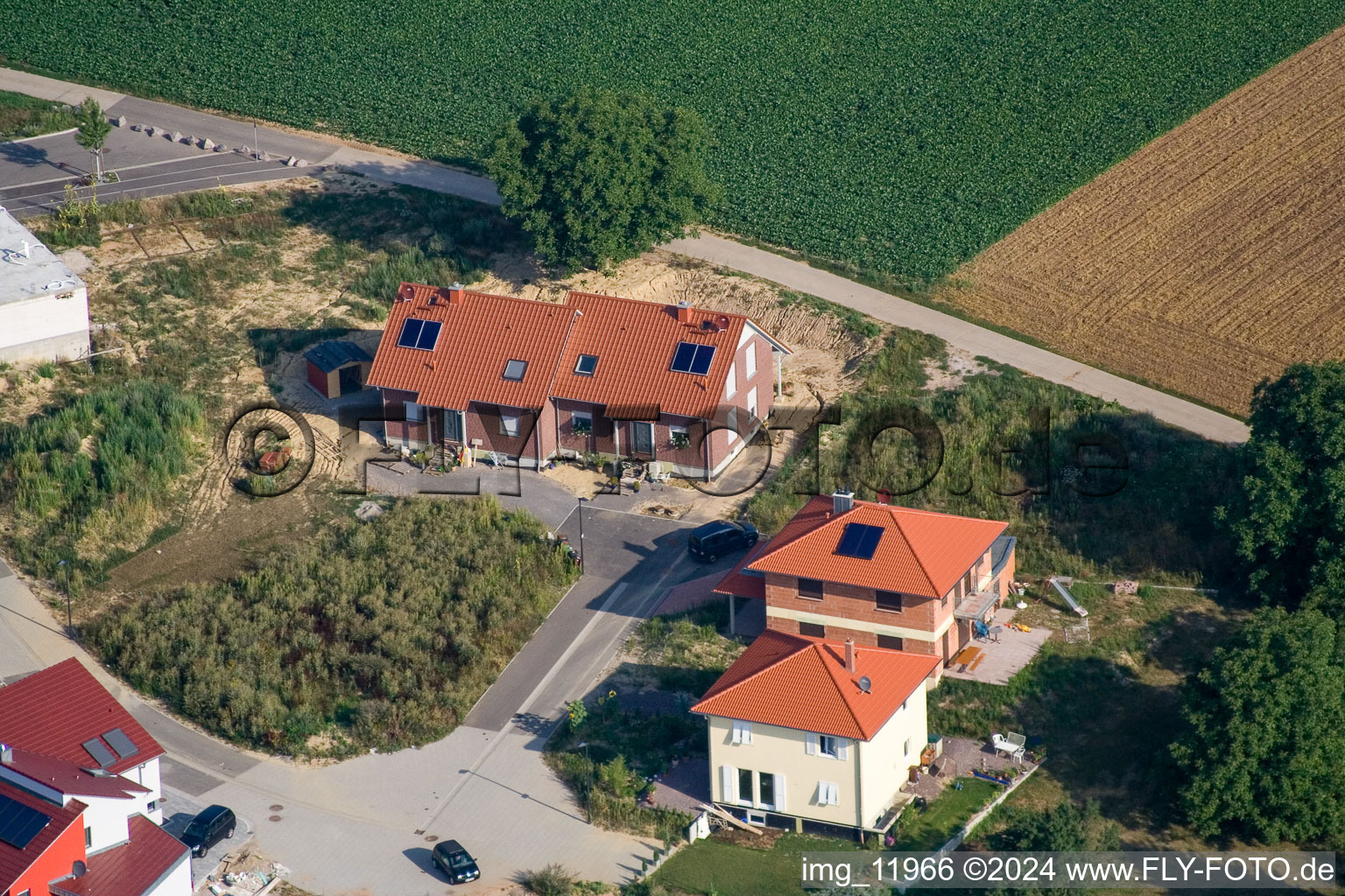 Kandel in the state Rhineland-Palatinate, Germany seen from a drone