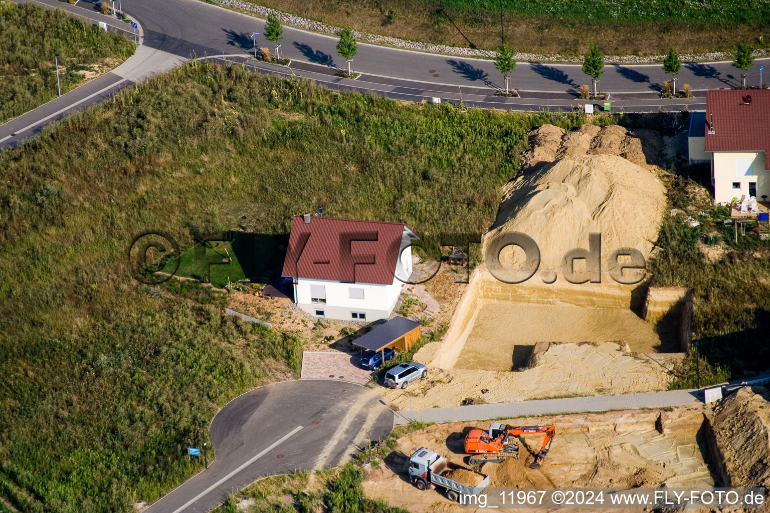 Aerial view of Kandel in the state Rhineland-Palatinate, Germany