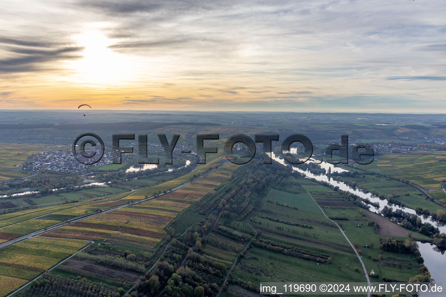 Vogelsburg Main Loop in the district Astheim in Volkach in the state Bavaria, Germany