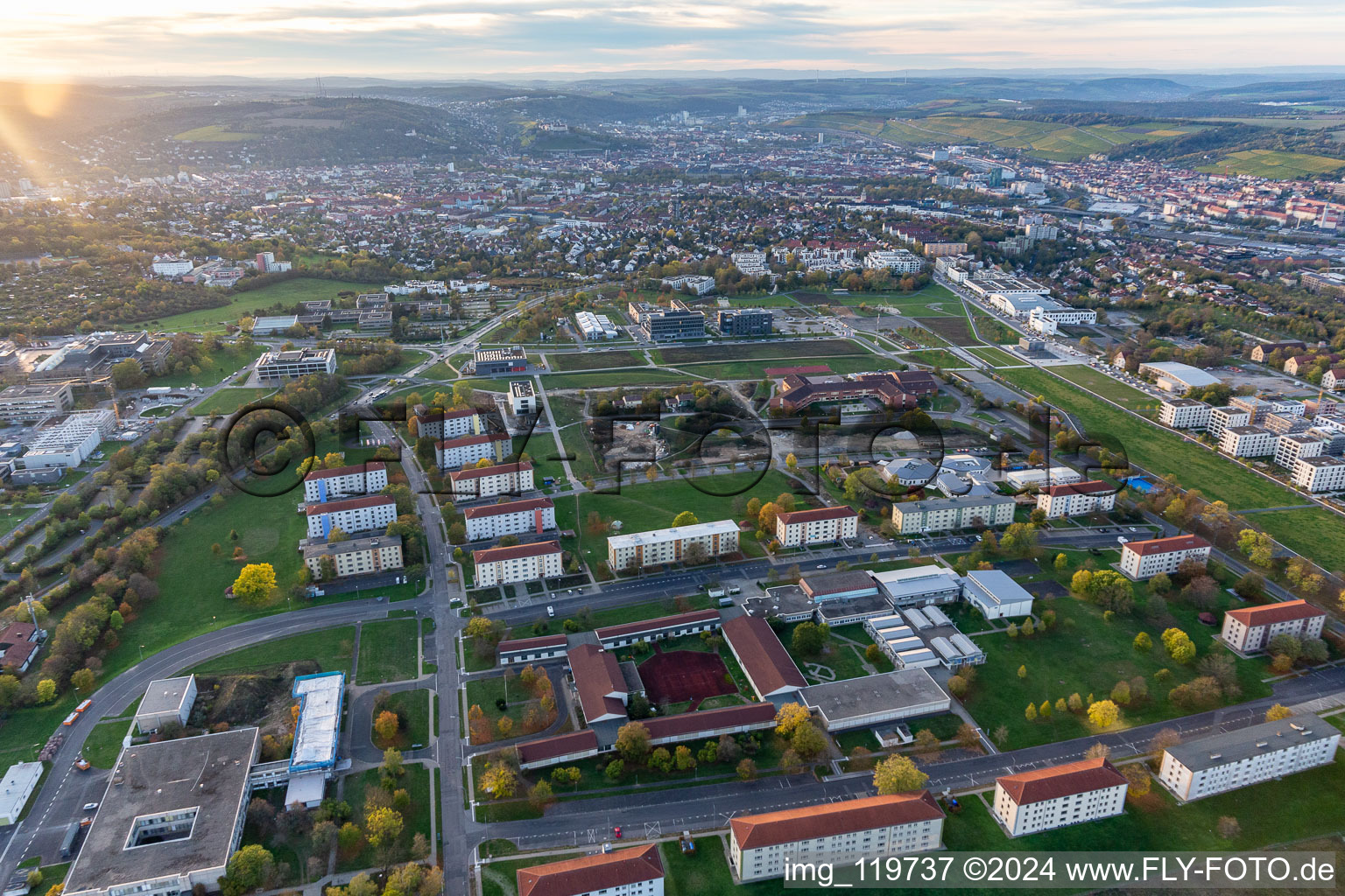 Campus Hubland North of the university Wuerzburg in the district Frauenland in Wuerzburg in the state Bavaria, Germany