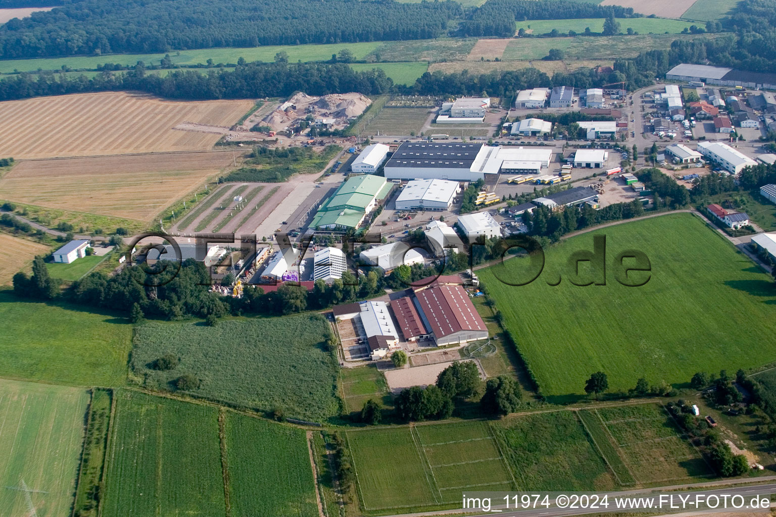 Horst fabric area in the district Minderslachen in Kandel in the state Rhineland-Palatinate, Germany