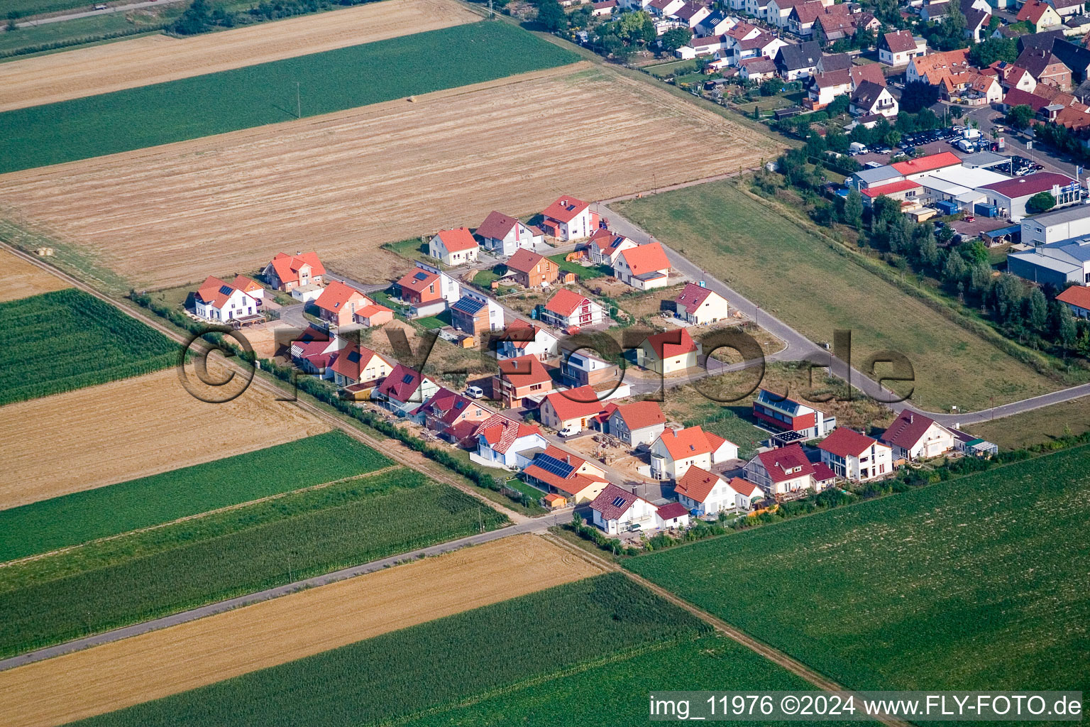 Steinweiler in the state Rhineland-Palatinate, Germany viewn from the air