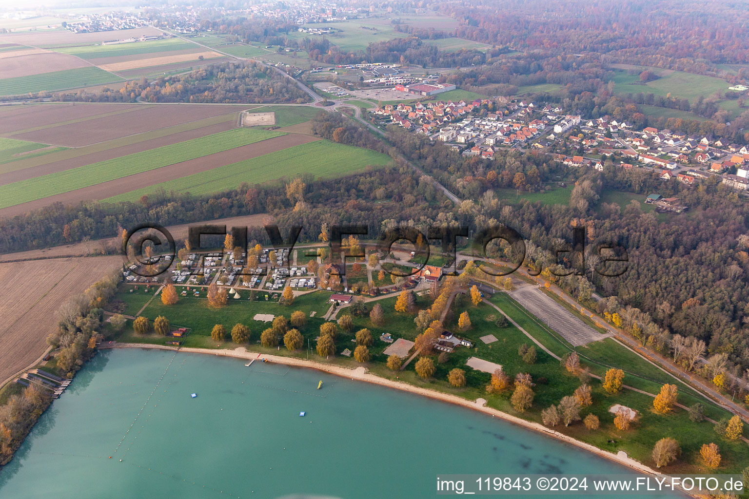 Camping des Mouettes in Lauterbourg in the state Bas-Rhin, France