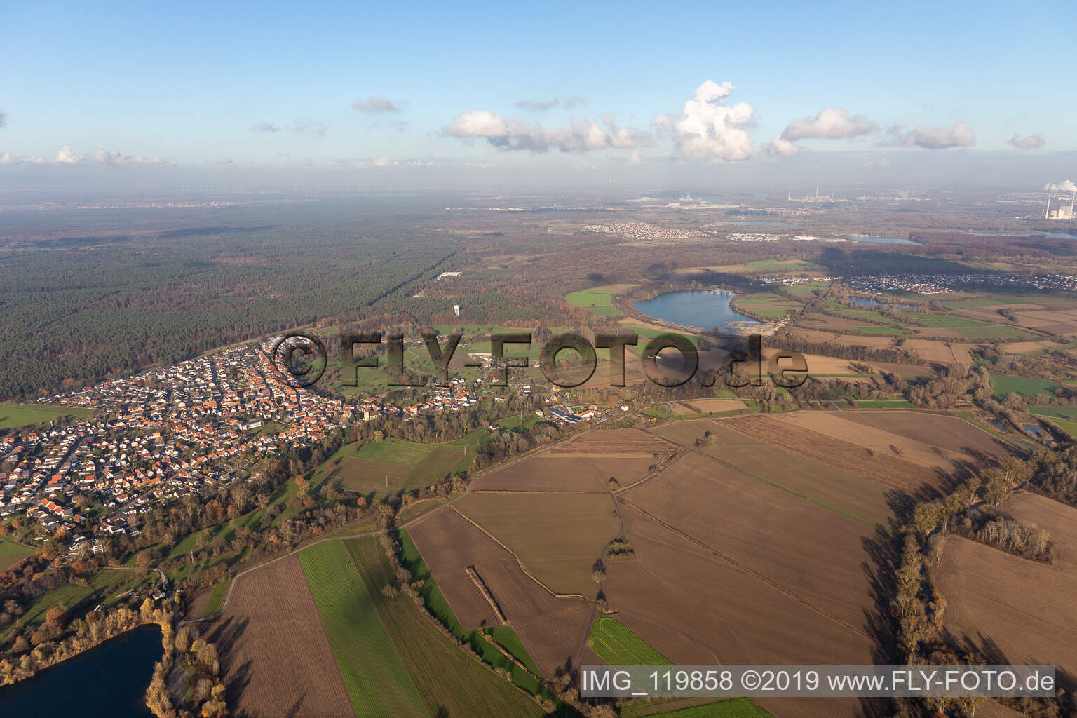Berg in the state Rhineland-Palatinate, Germany out of the air