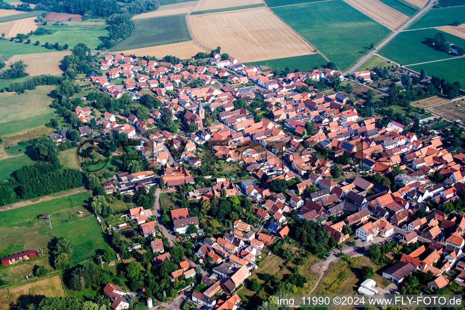 Rohrbach in the state Rhineland-Palatinate, Germany out of the air