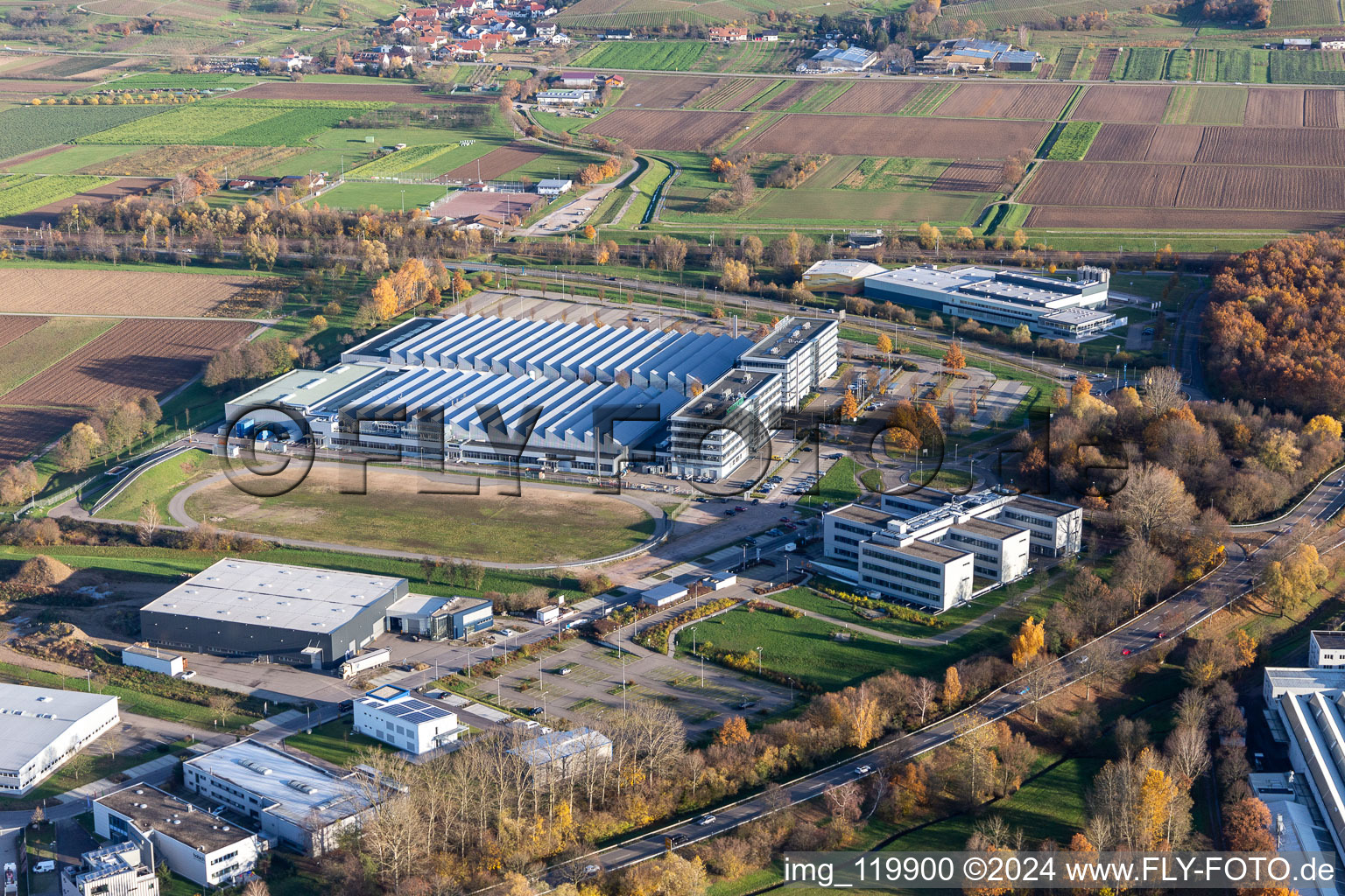 Buildings and production halls on the vehicle construction site of Schaeffler Automotive Buehl GmbH & Co. KG in Buehl in the state Baden-Wurttemberg, Germany