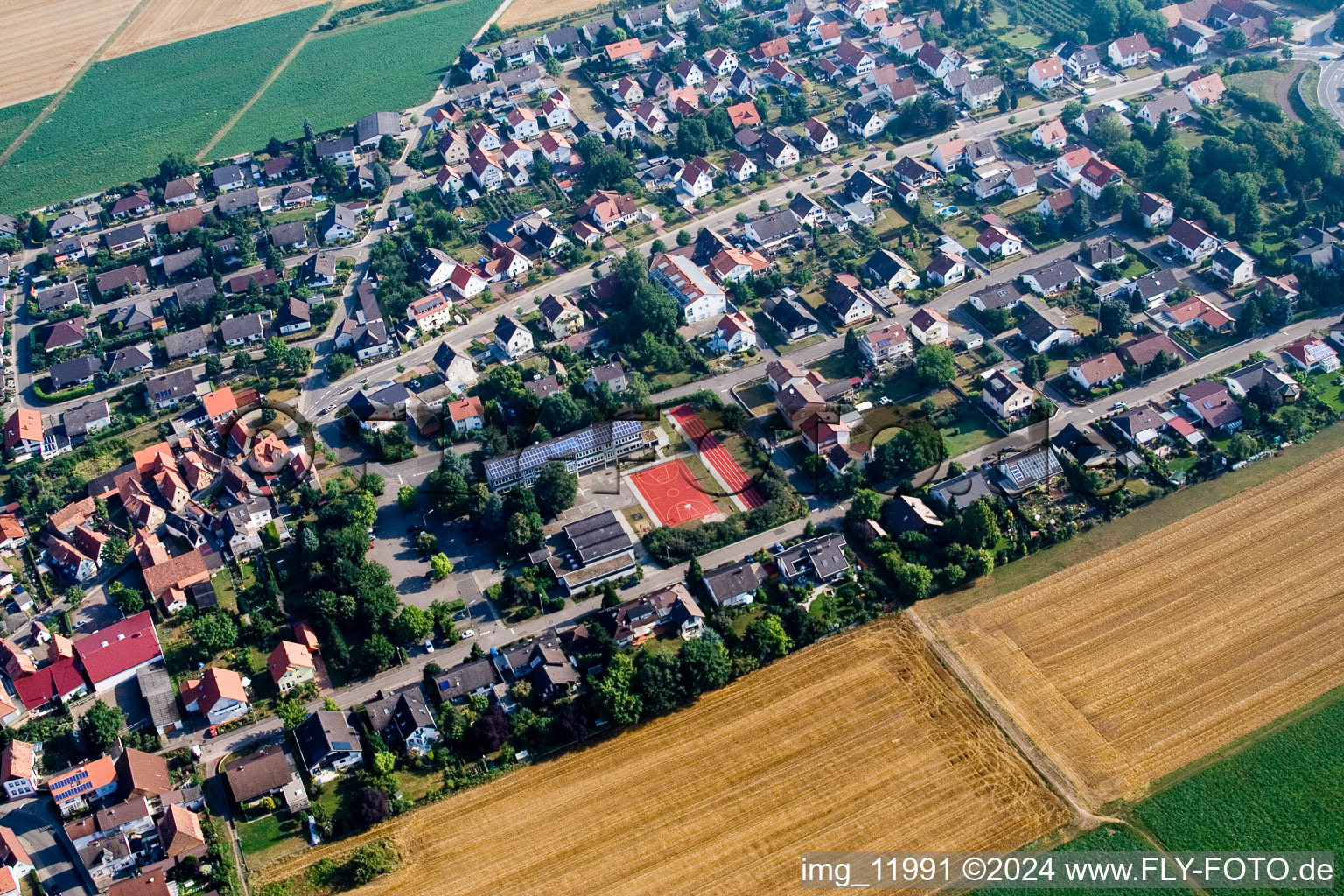 Rohrbach in the state Rhineland-Palatinate, Germany seen from above