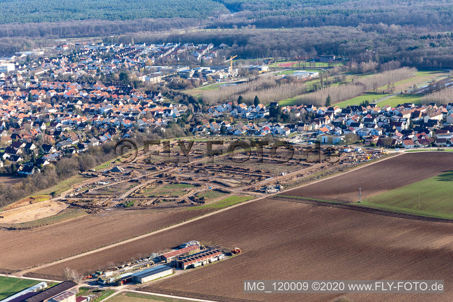 New development area K2 development in Kandel in the state Rhineland-Palatinate, Germany