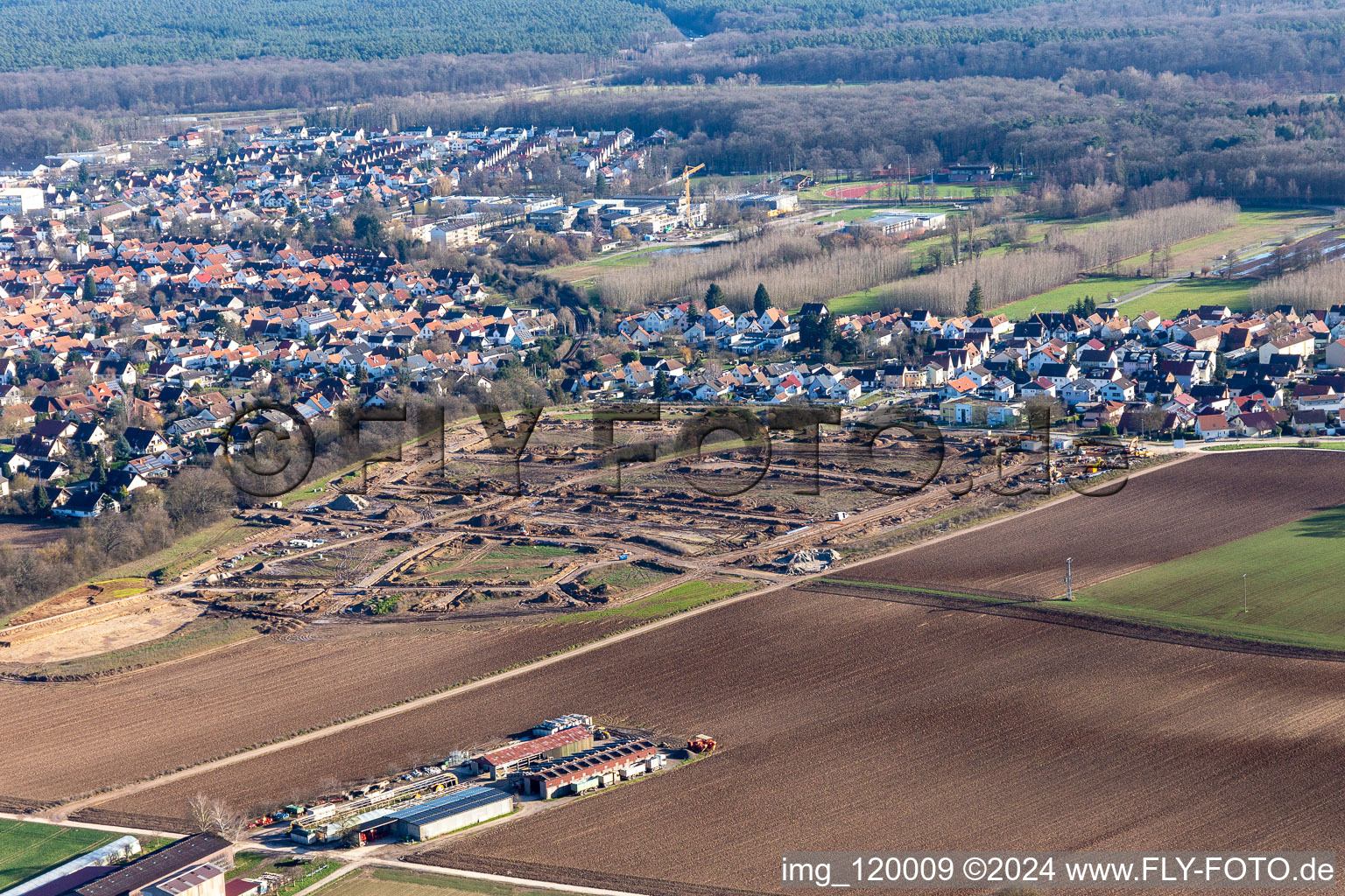 New development area K2 development in Kandel in the state Rhineland-Palatinate, Germany