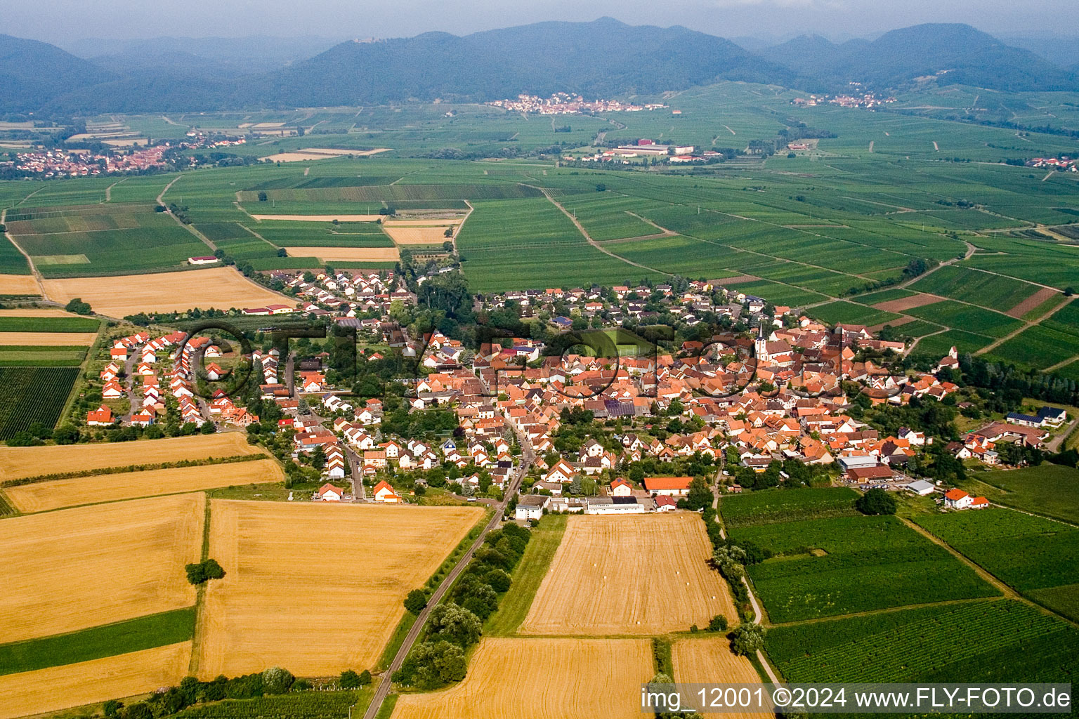 Drone recording of District Mörzheim in Landau in der Pfalz in the state Rhineland-Palatinate, Germany