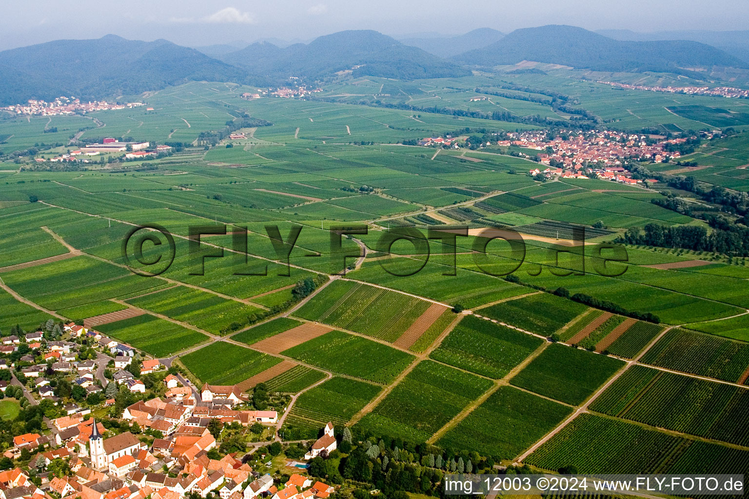 District Mörzheim in Landau in der Pfalz in the state Rhineland-Palatinate, Germany from the drone perspective