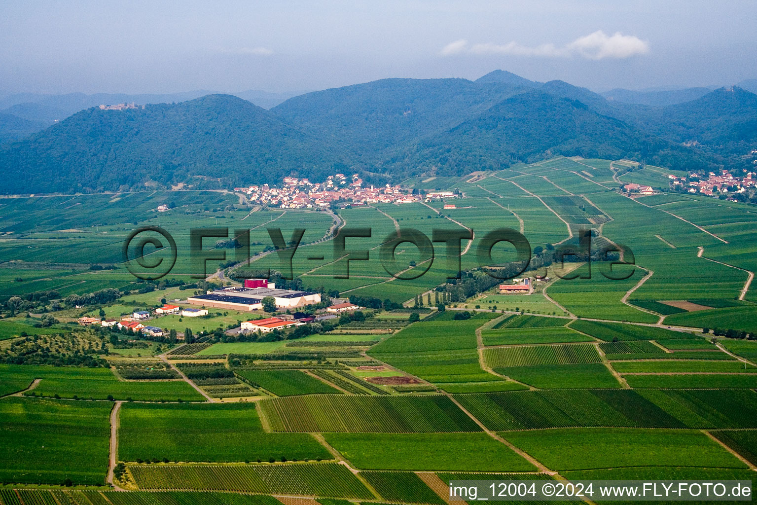 Drone image of Eschbach in the state Rhineland-Palatinate, Germany