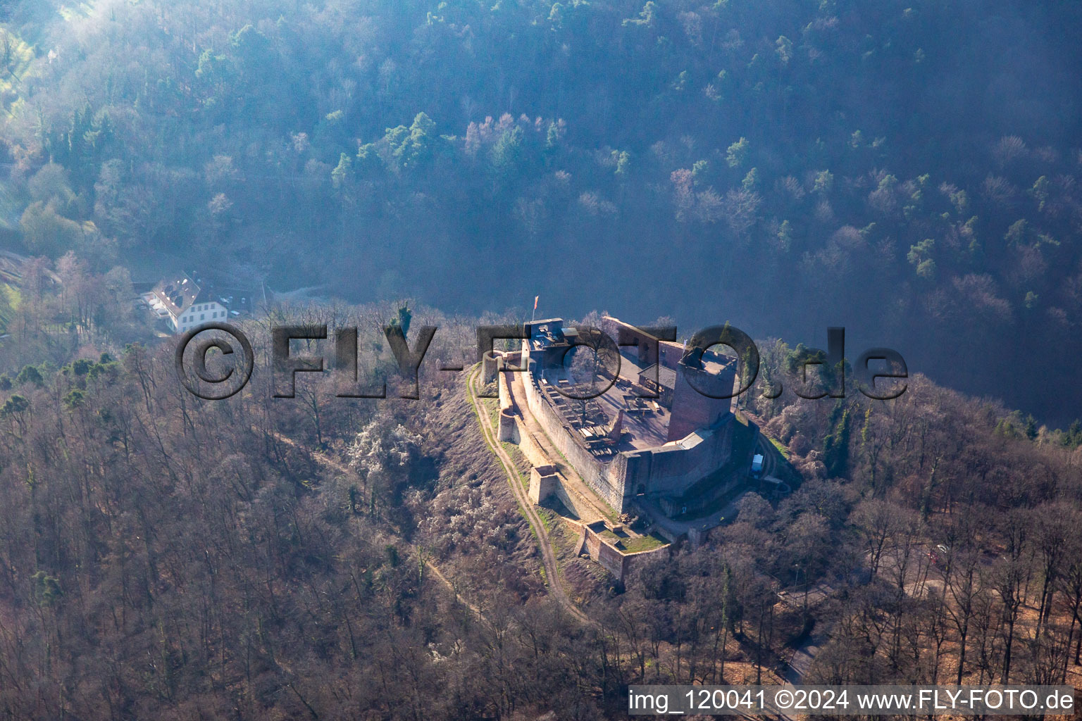 Ruins of Landeck Castle in Klingenmünster in the state Rhineland-Palatinate, Germany