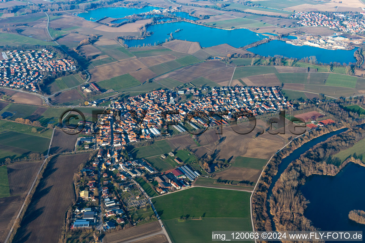 Neupotz in the state Rhineland-Palatinate, Germany out of the air