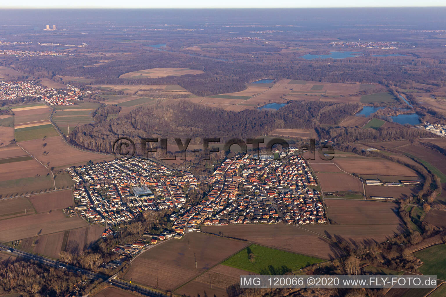 Bird's eye view of Kuhardt in the state Rhineland-Palatinate, Germany