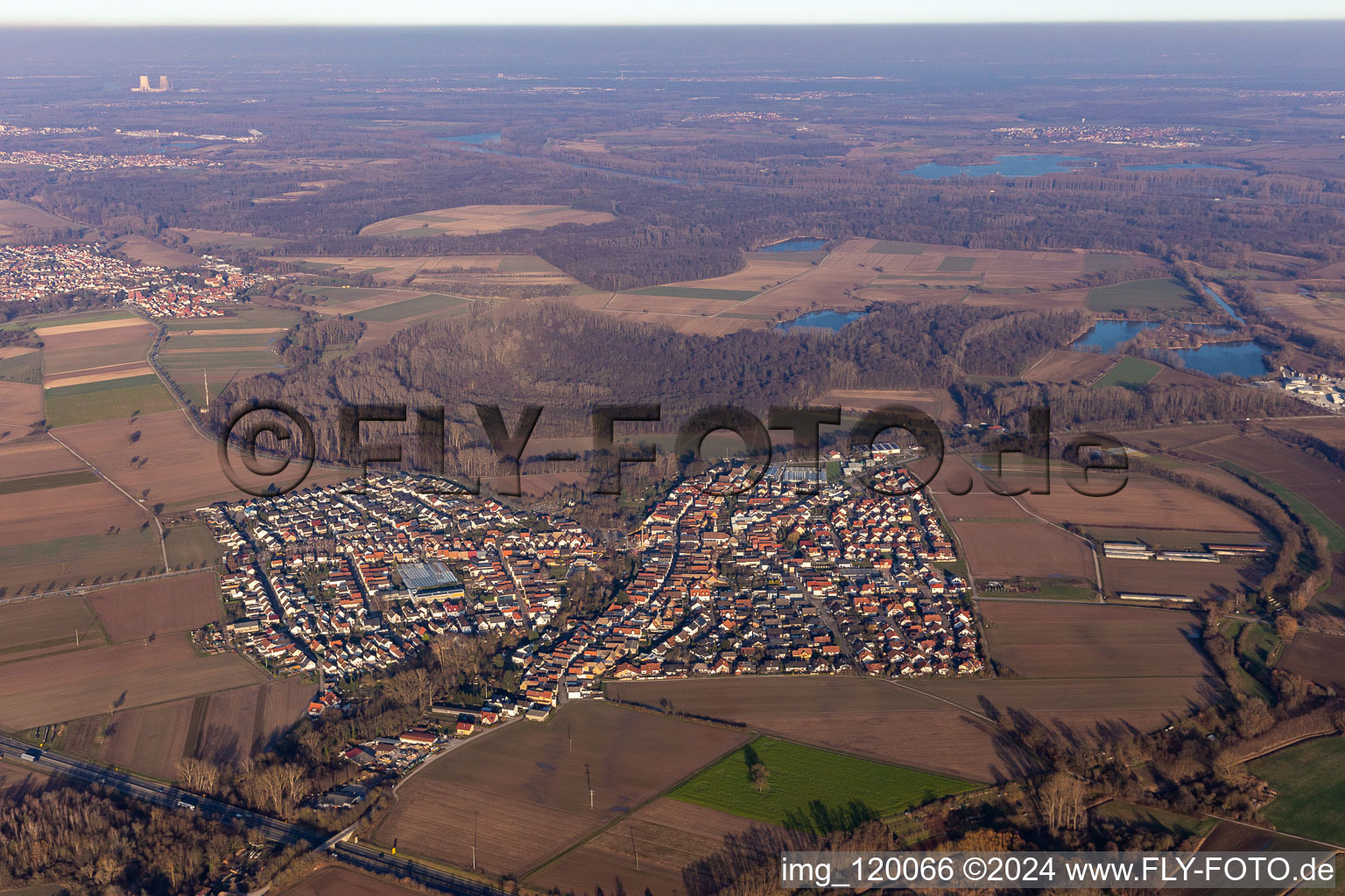 Kuhardt in the state Rhineland-Palatinate, Germany viewn from the air