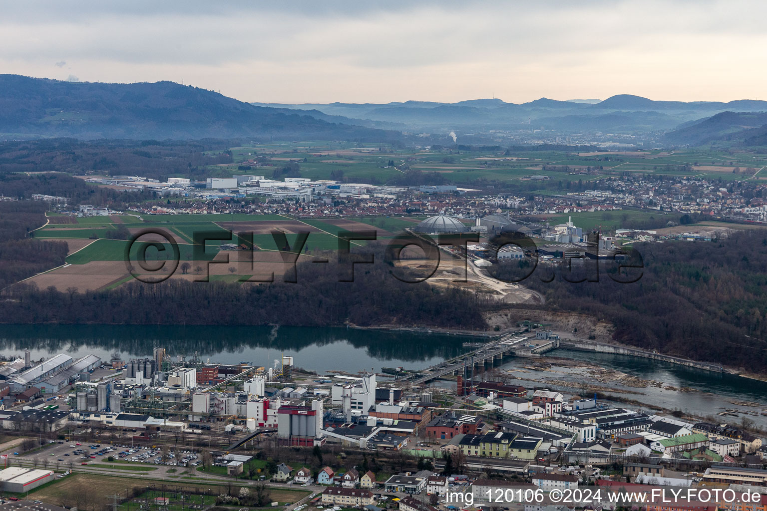 Evonik Industries in Rheinfelden in the state Baden-Wuerttemberg, Germany