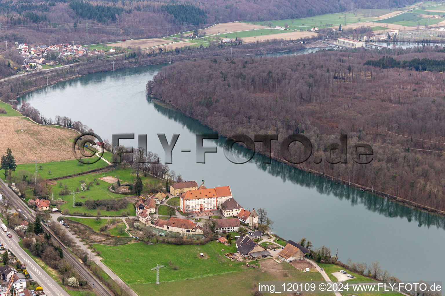 Beuggen Castle Church of St. Michael in Rheinfelden in the state Baden-Wuerttemberg, Germany