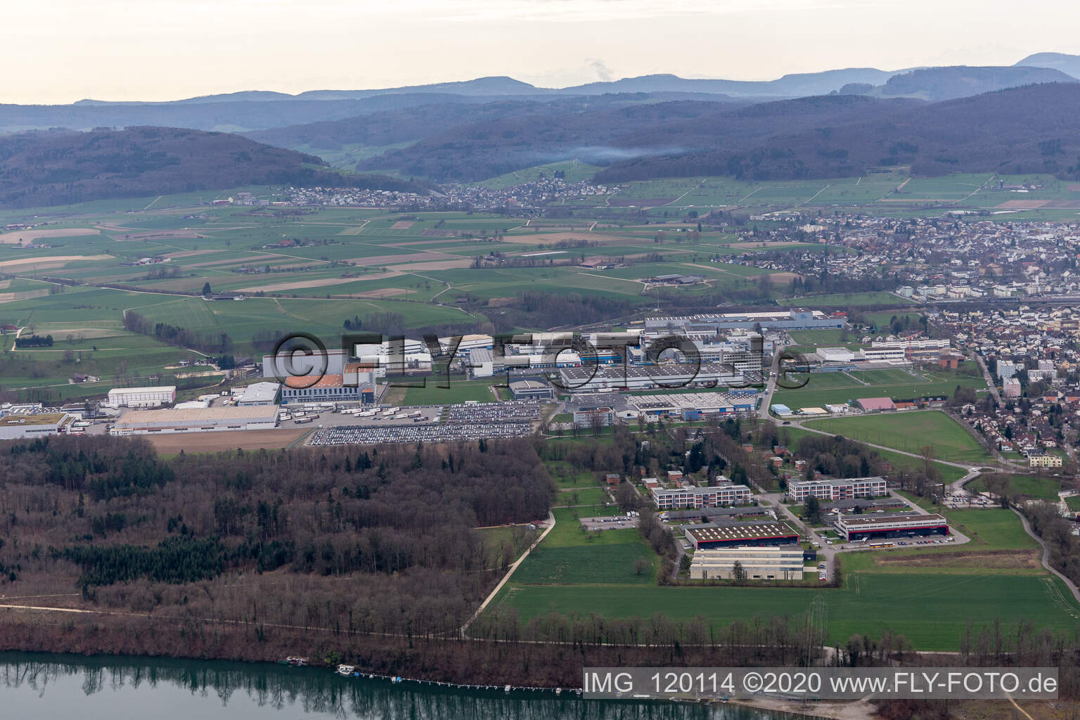 Riburg industrial area in Möhlin in the state Aargau, Switzerland