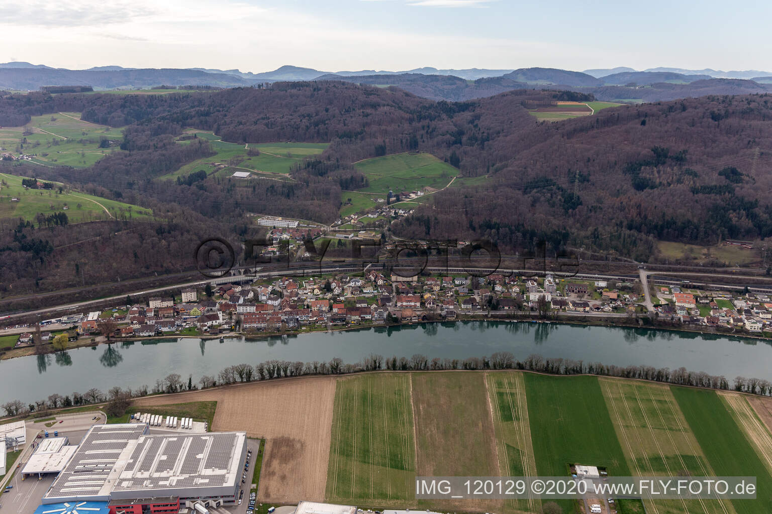 Mumpf in the state Aargau, Switzerland