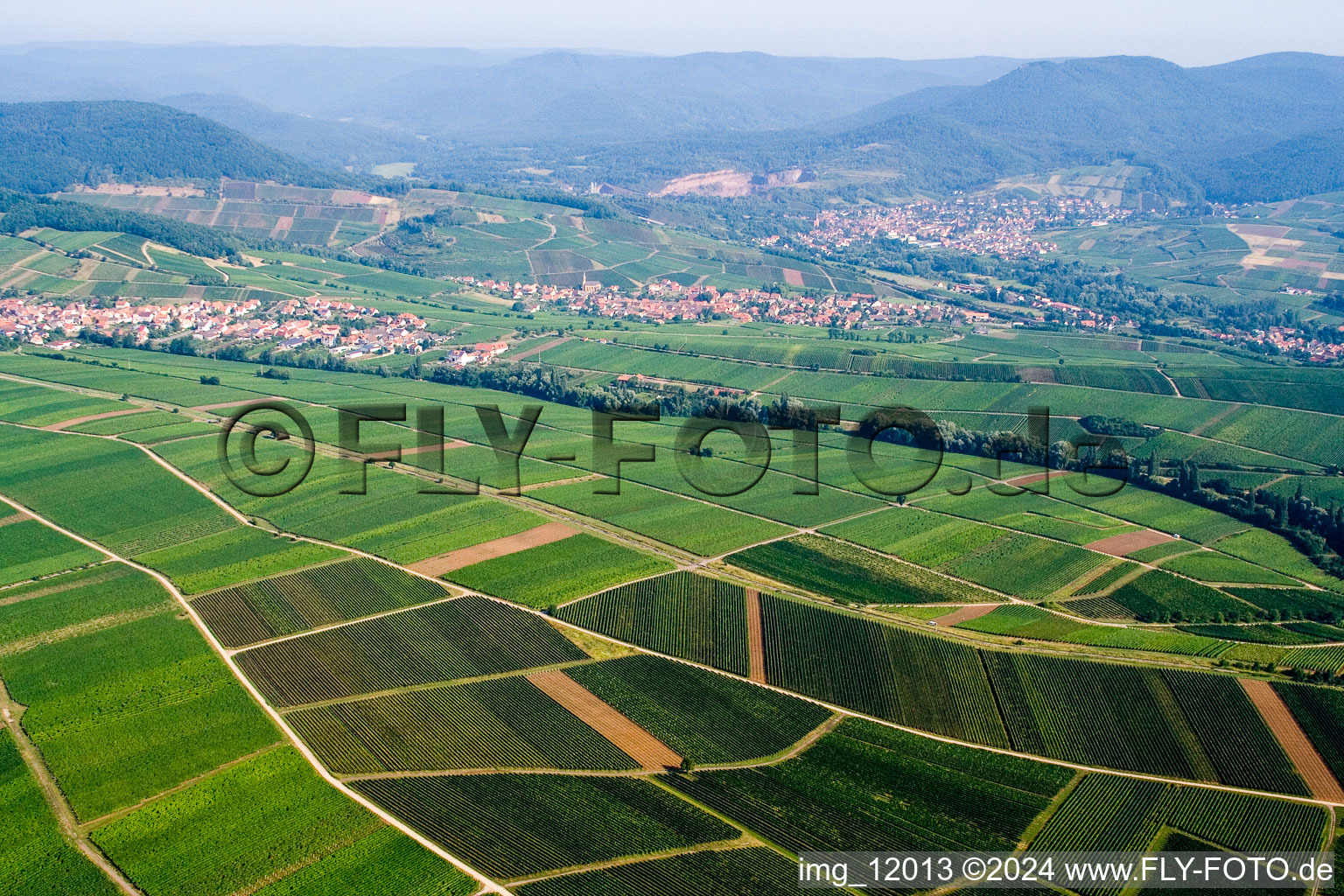 Ilbesheim bei Landau in der Pfalz in the state Rhineland-Palatinate, Germany from above