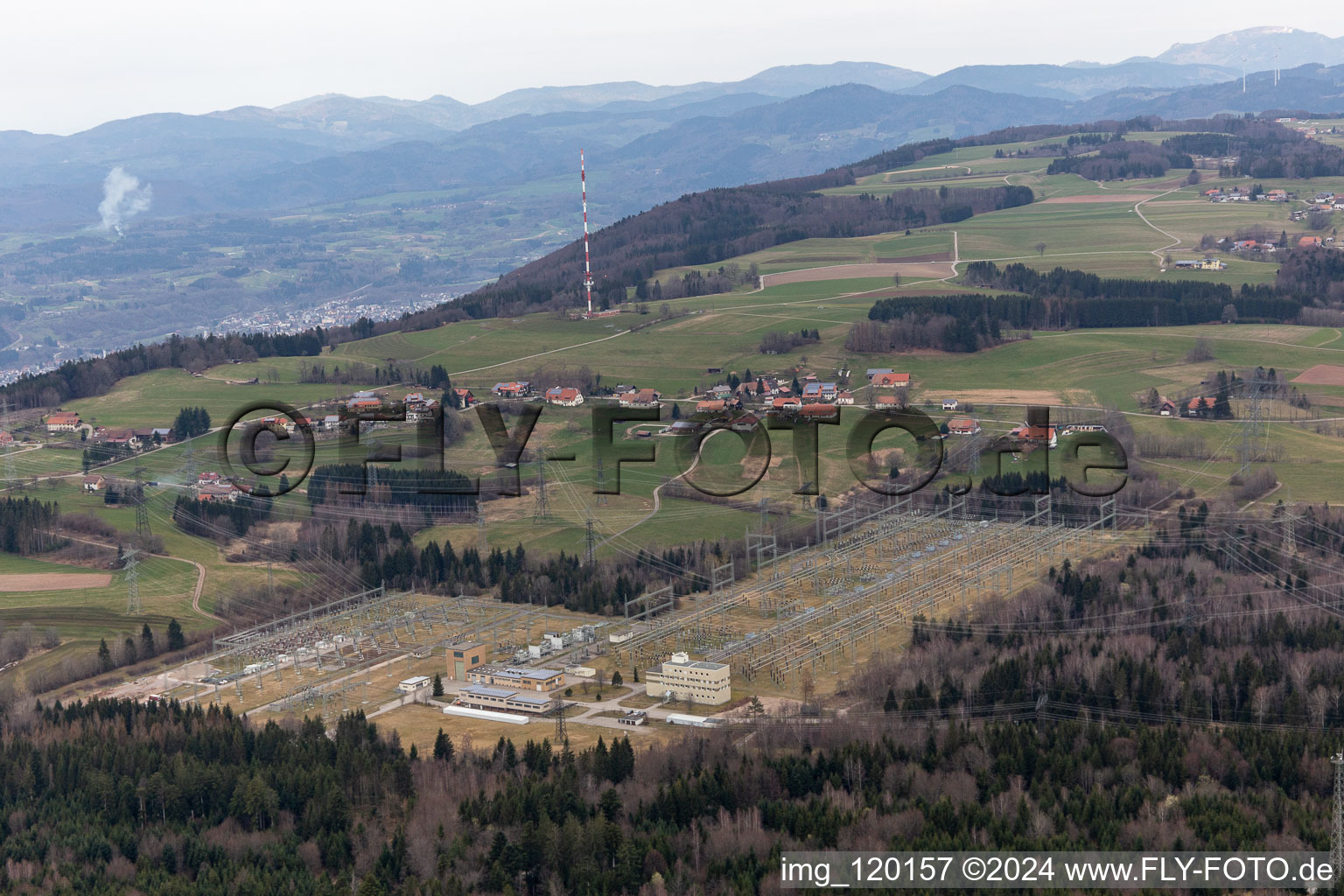 Heidenwuhr substation in Egg in the district Egg in Rickenbach in the state Baden-Wuerttemberg, Germany