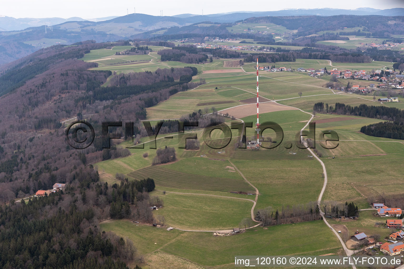 Telecommunications mast in the district Bergalingen in Rickenbach in the state Baden-Wuerttemberg, Germany