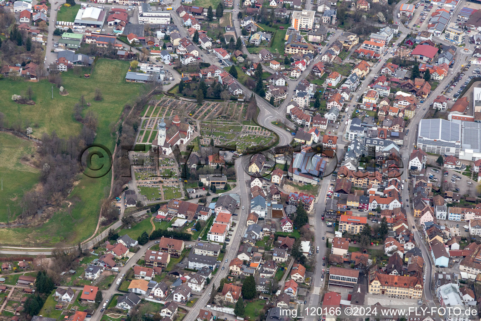 Aerial photograpy of Wehr in the state Baden-Wuerttemberg, Germany