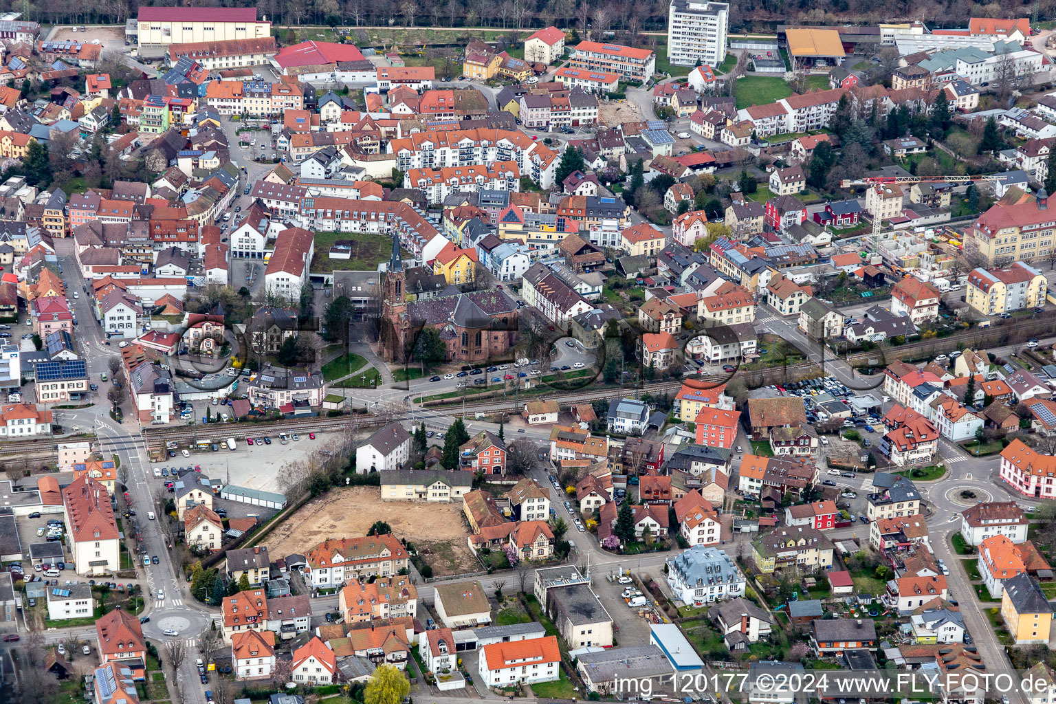 Evangelical City Church in Schopfheim in the state Baden-Wuerttemberg, Germany