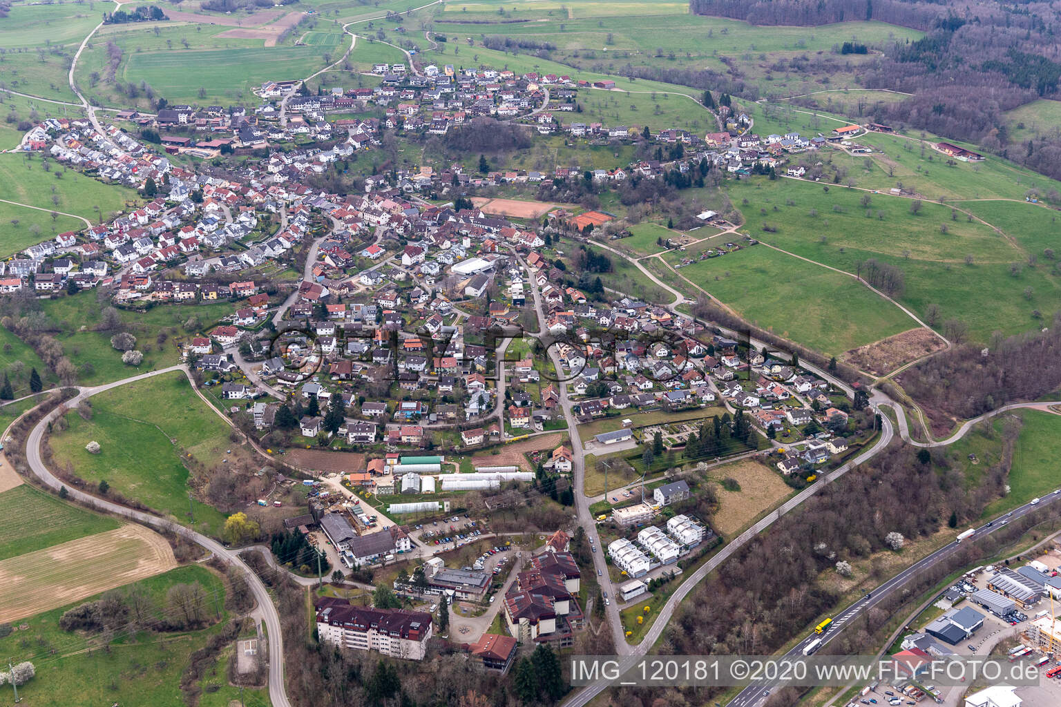 Village view in Wiechs in the state Baden-Wuerttemberg, Germany