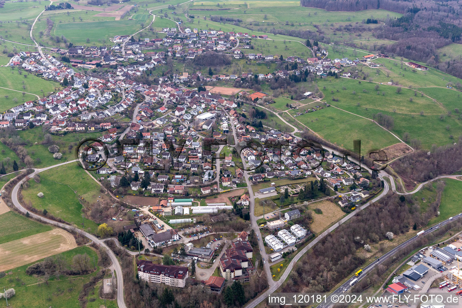 Village view in Wiechs in the state Baden-Wuerttemberg, Germany