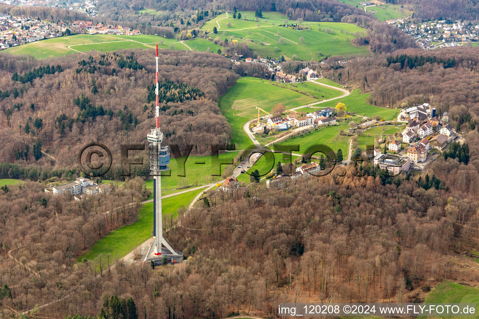 Television Tower St. Chrischona in Bettingen in the canton Basel, Switzerland