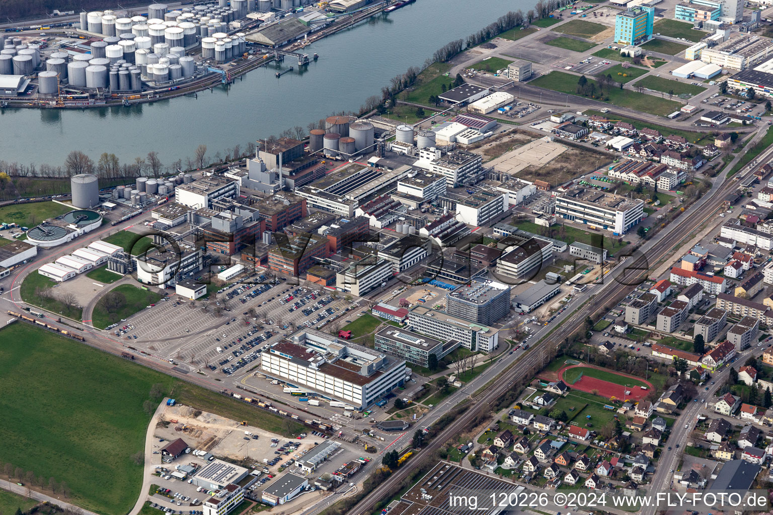 Company grounds and facilities of Roche Pharma in Grenzach-Wyhlen in the state Baden-Wurttemberg, Germany