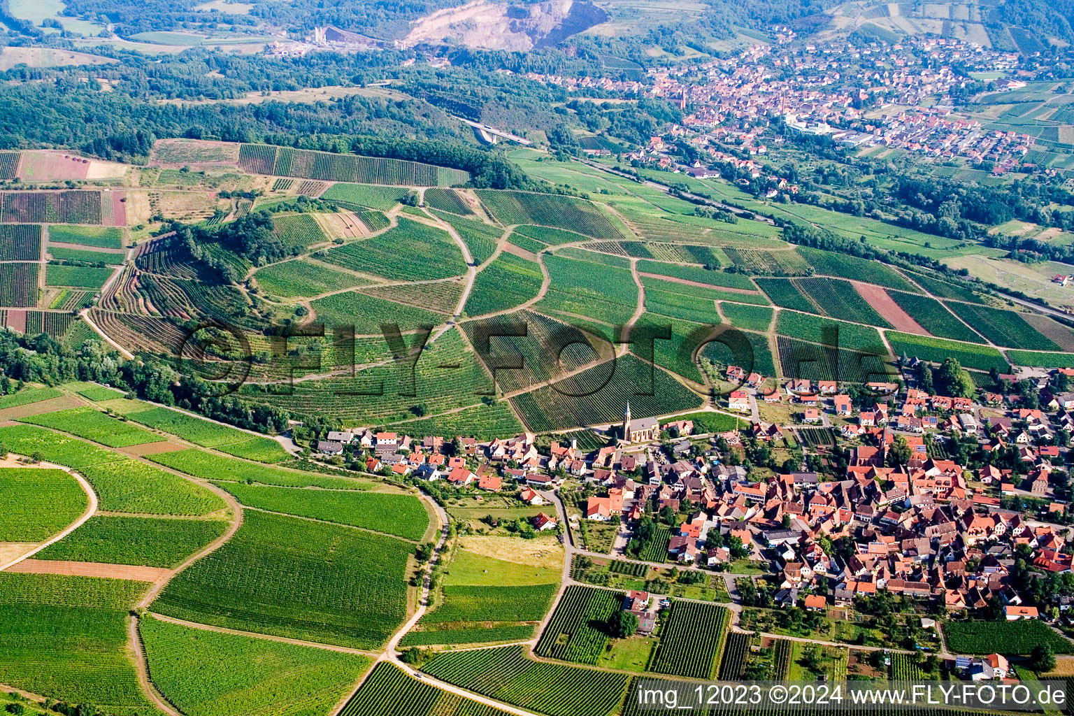 Ranschbach in the state Rhineland-Palatinate, Germany from above