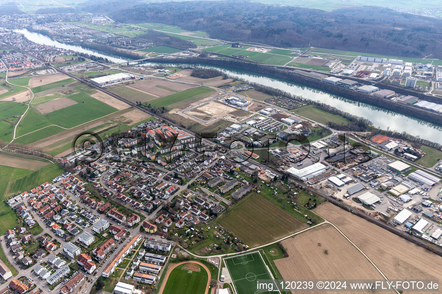 District Herten in Rheinfelden in the state Baden-Wuerttemberg, Germany