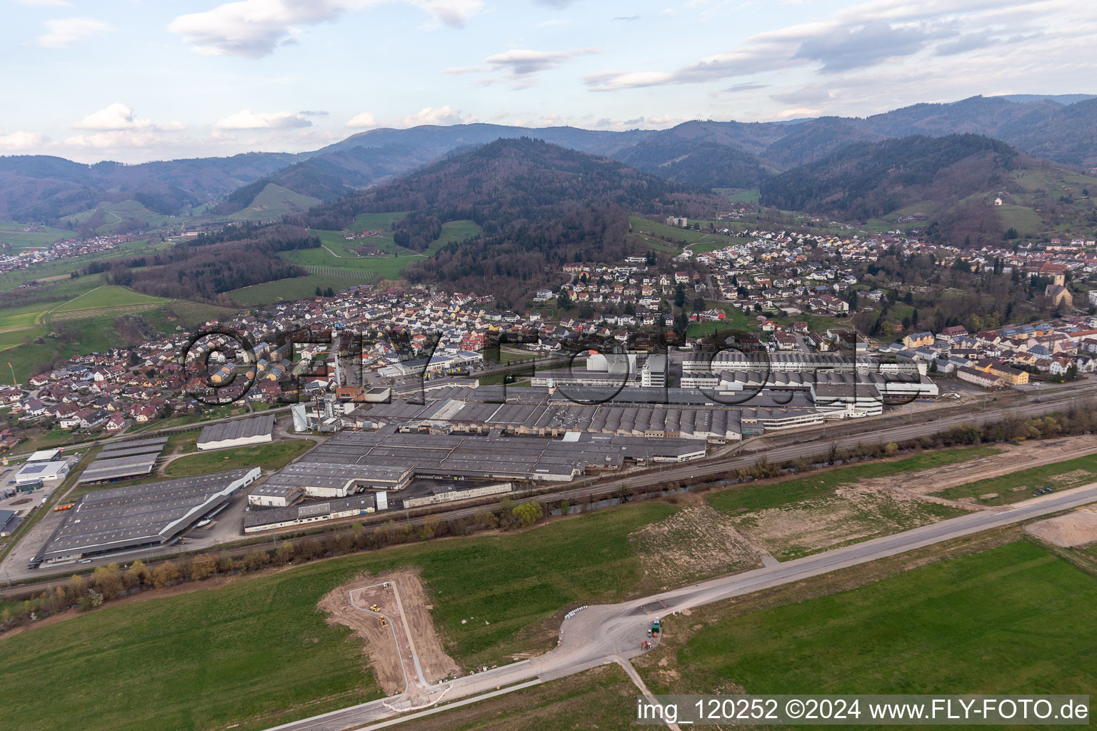 Bird's eye view of Gengenbach in the state Baden-Wuerttemberg, Germany