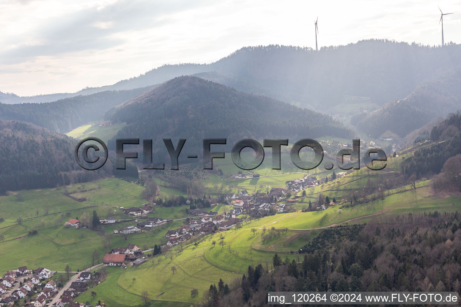 Aerial photograpy of Footbach in Gengenbach in the state Baden-Wuerttemberg, Germany