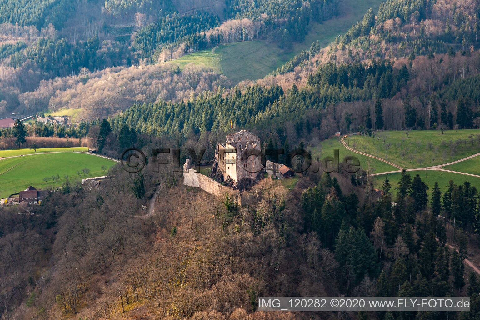 Hohengeroldseck Castle in Seelbach in the state Baden-Wuerttemberg, Germany
