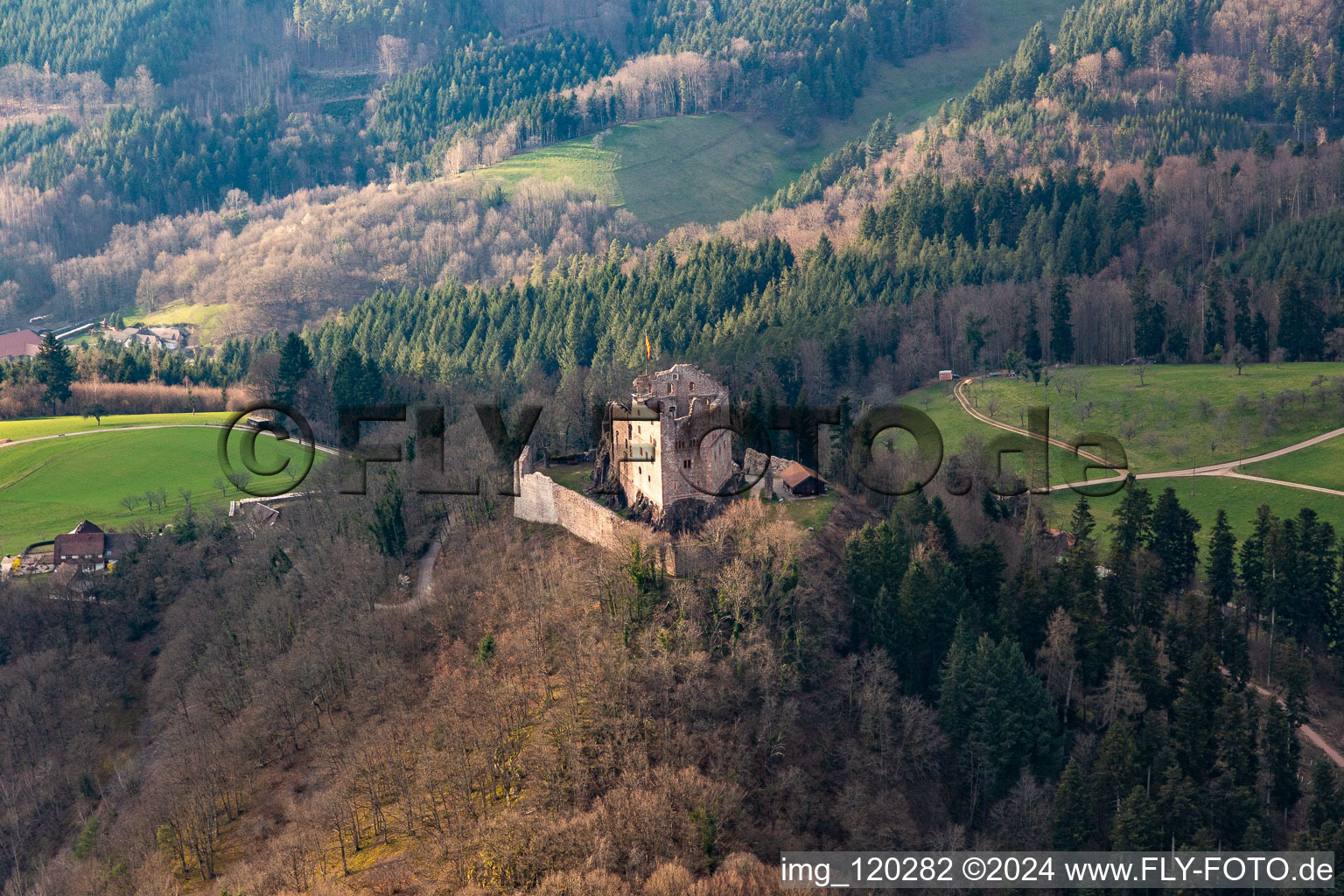 Hohengeroldseck Castle in Seelbach in the state Baden-Wuerttemberg, Germany