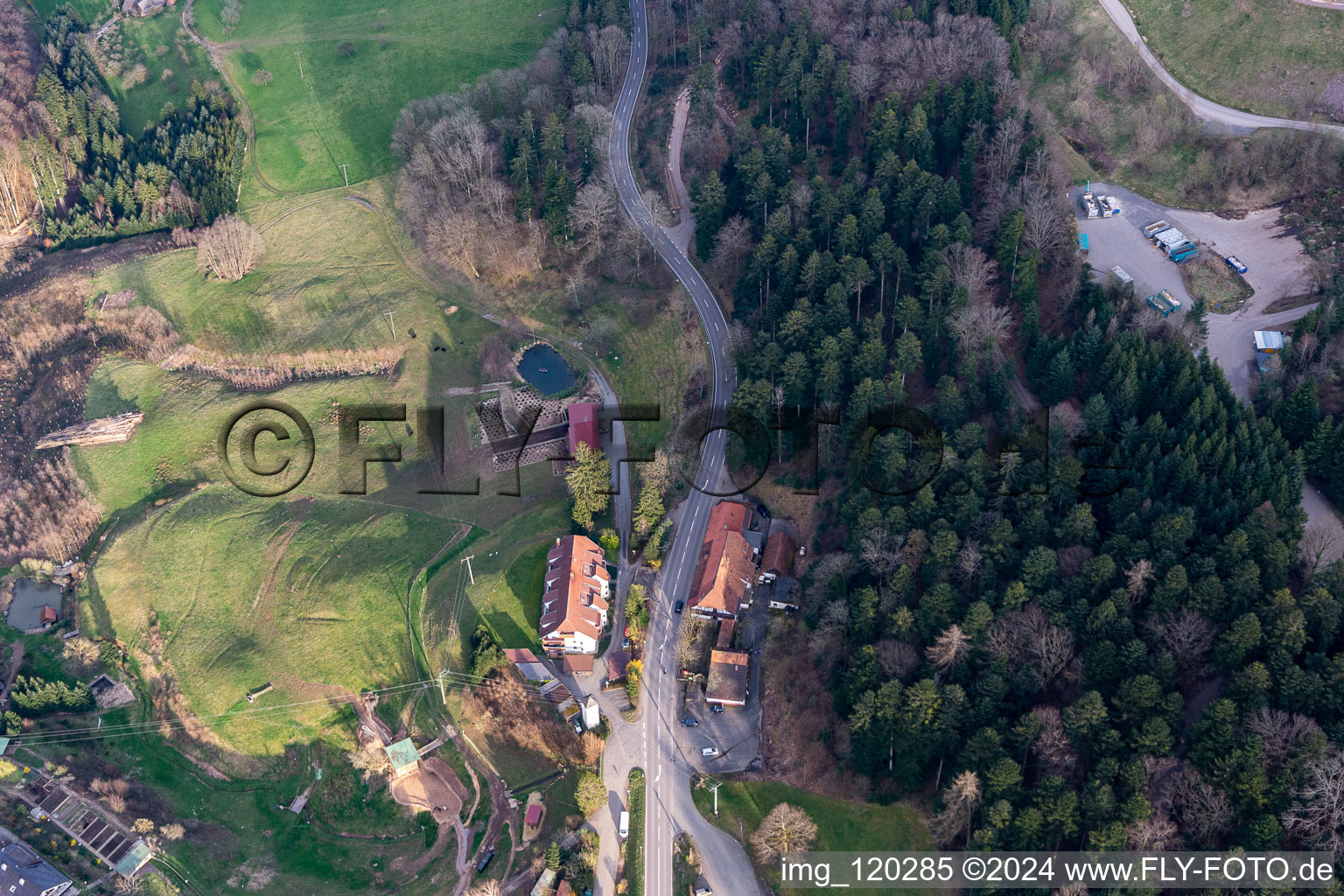 Kinzig Valley View in Seelbach in the state Baden-Wuerttemberg, Germany