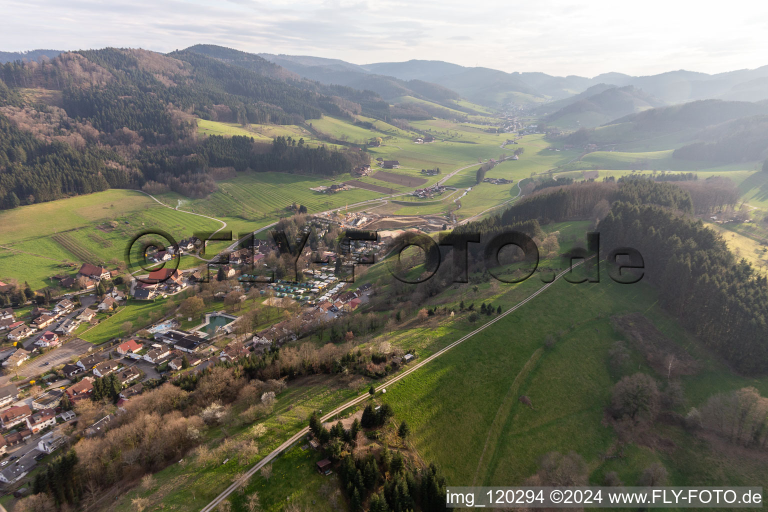 Kinzigtal campsite in Steinach in the state Baden-Wuerttemberg, Germany